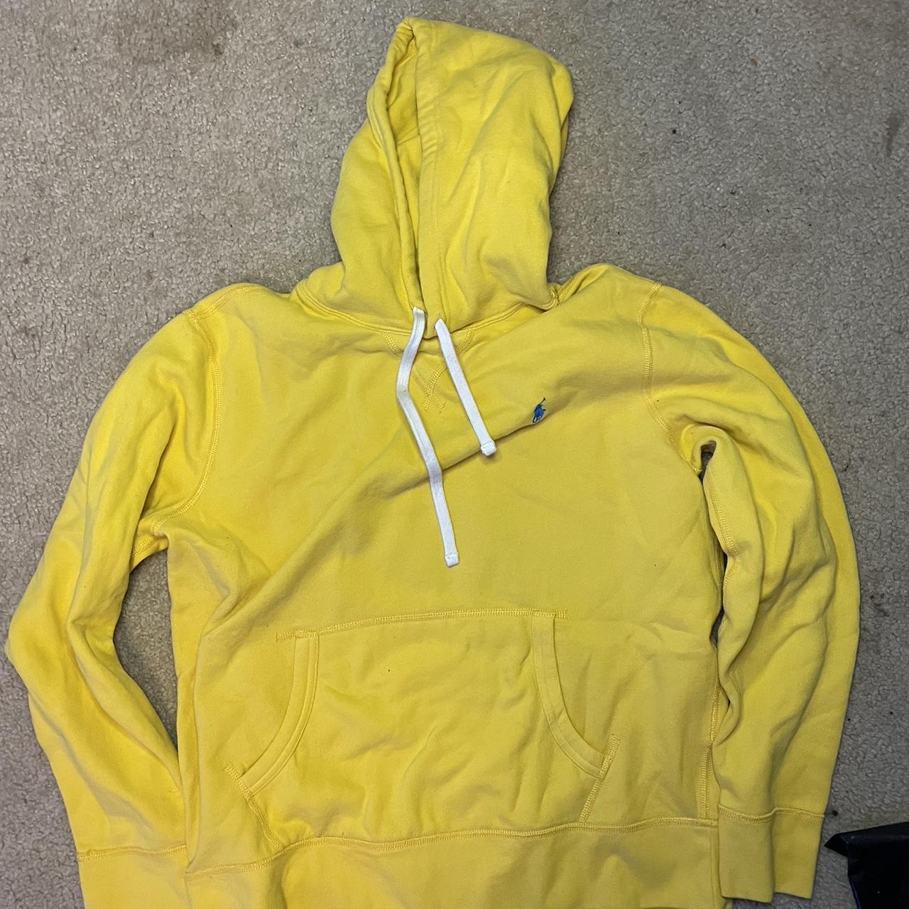 Yellow Polo Ralph Lauren Hoodie LG Pre-Owned ️ Good... - Depop
