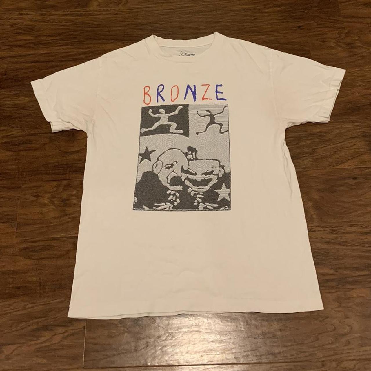 Bronze 56K Men's Orange and Blue T-shirt