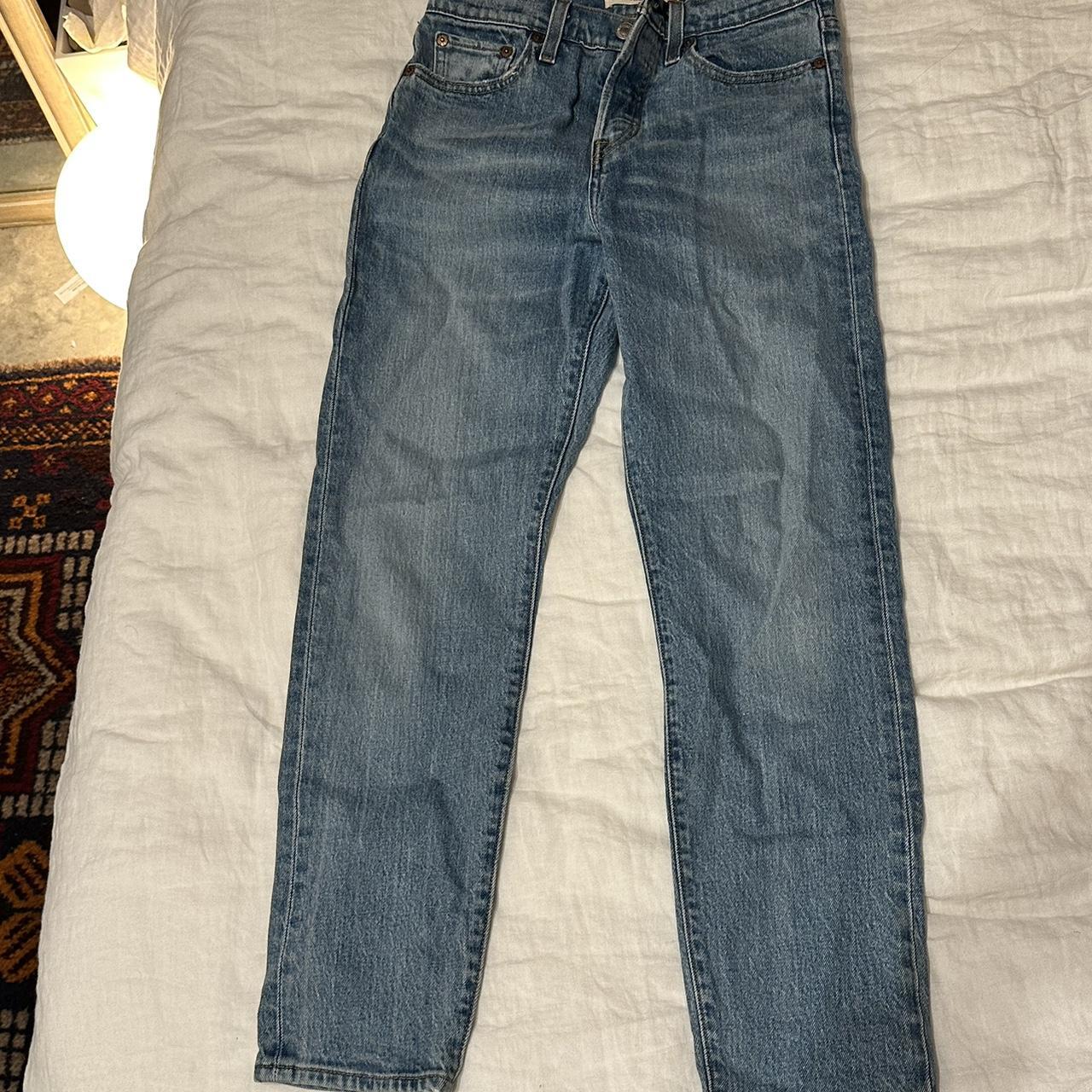 Levis Wedgie style jeans. Medium blue color, style... - Depop