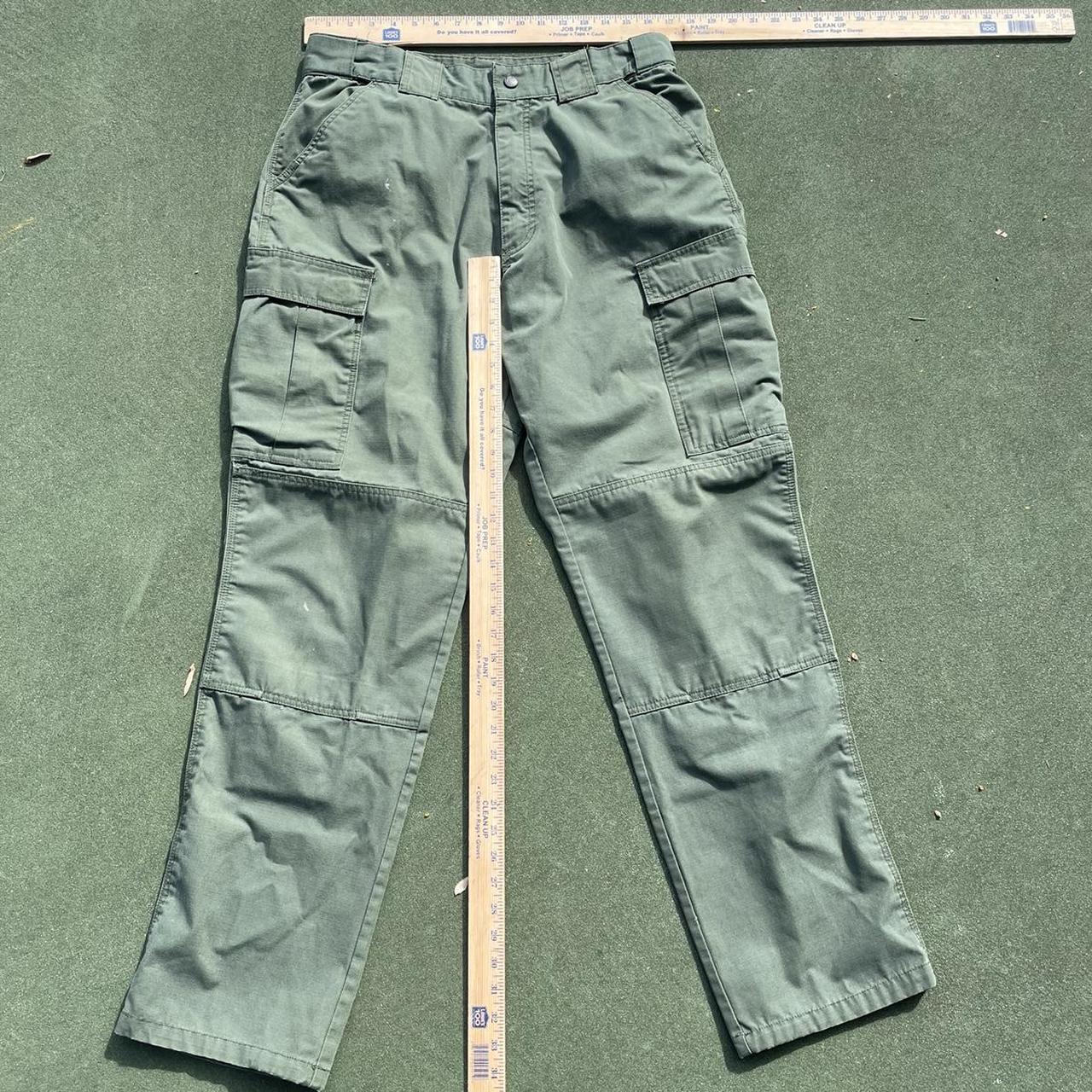 Vintage Olive Green Cargo Pants Waist 35 Length... - Depop