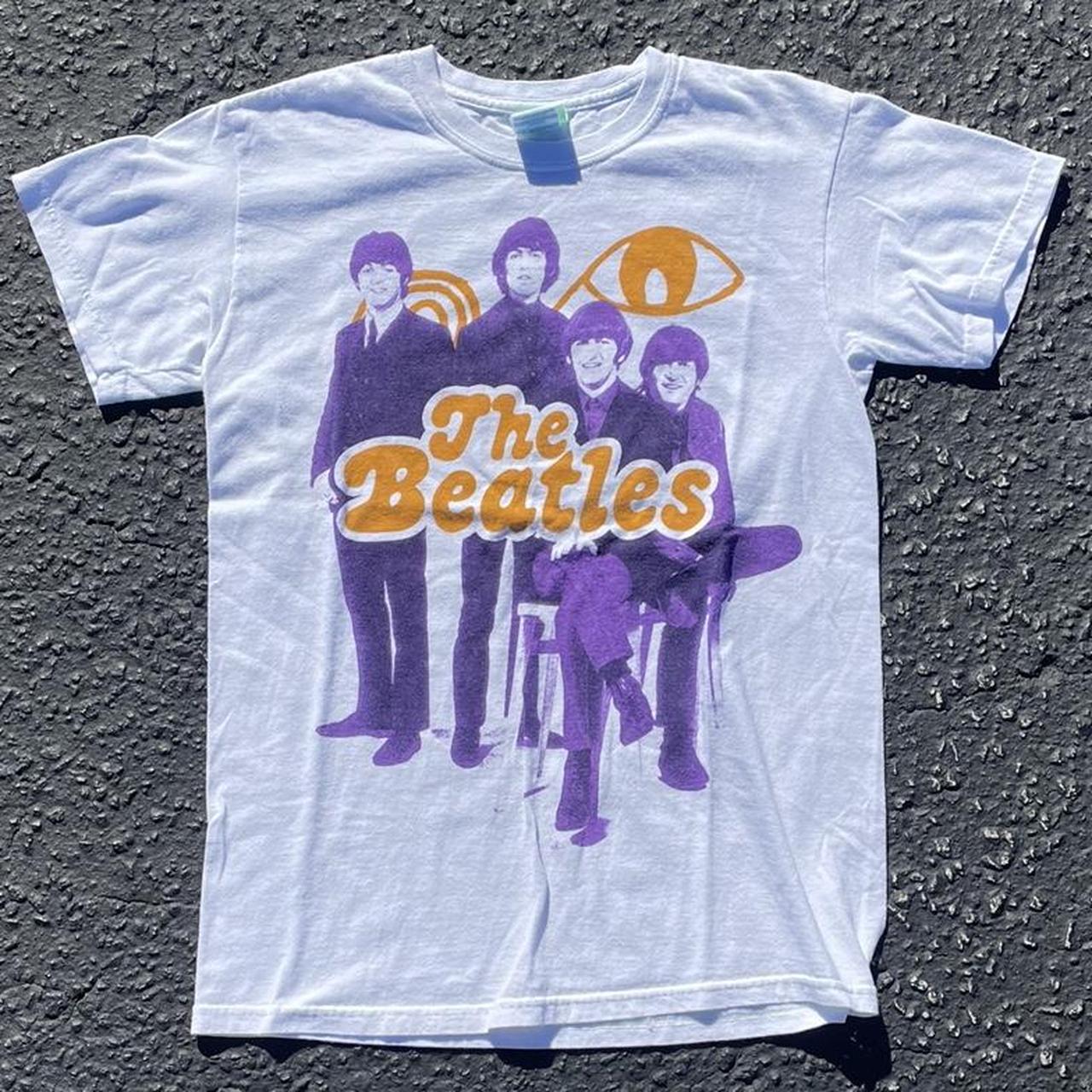 Vintage 90s The Beatles Short Sleeved Tee Shirt... - Depop