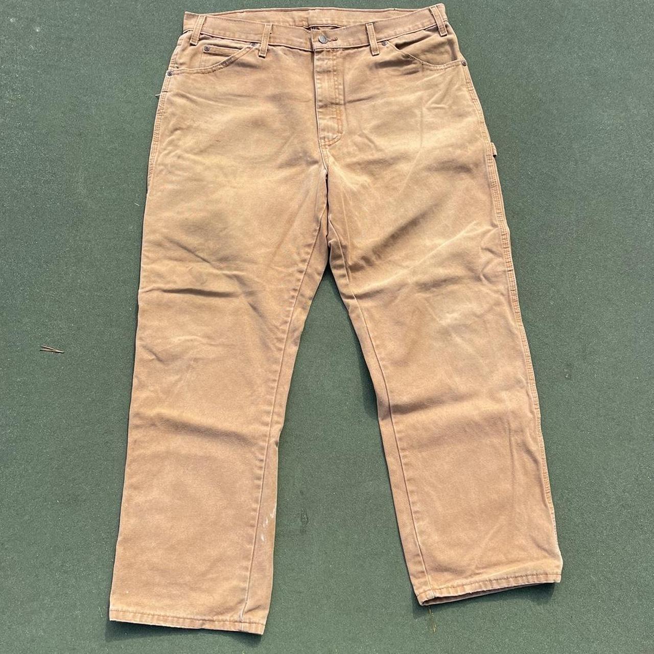 Vintage Dickies Tan Carpenter Pants Waist 36... - Depop