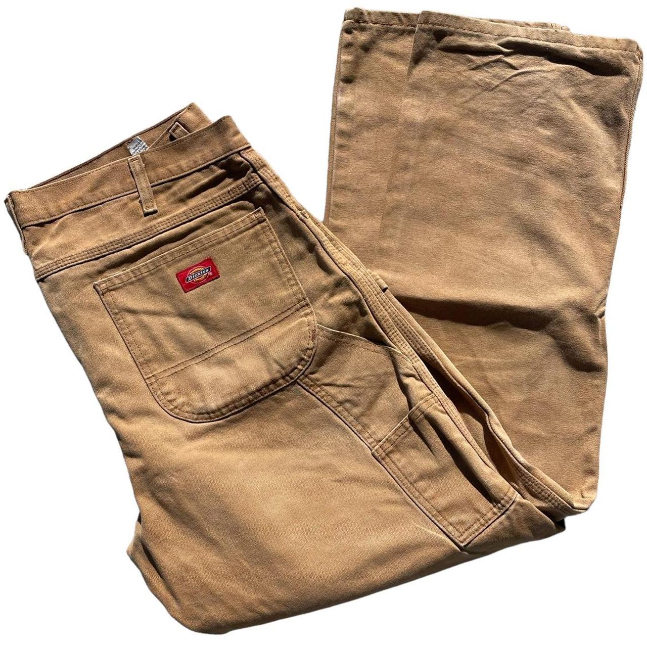 Vintage Khaki Dickies Carpenter Pants Waist... Depop