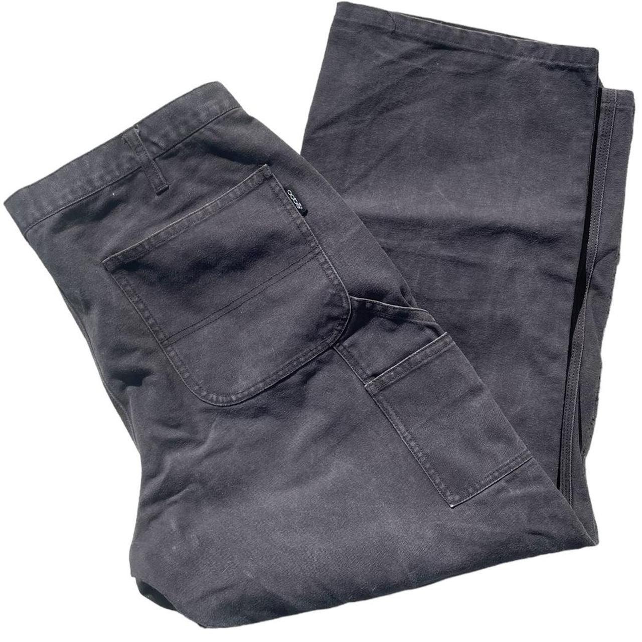 Vintage Black Carpenter Oobe Pants Waist 36... - Depop