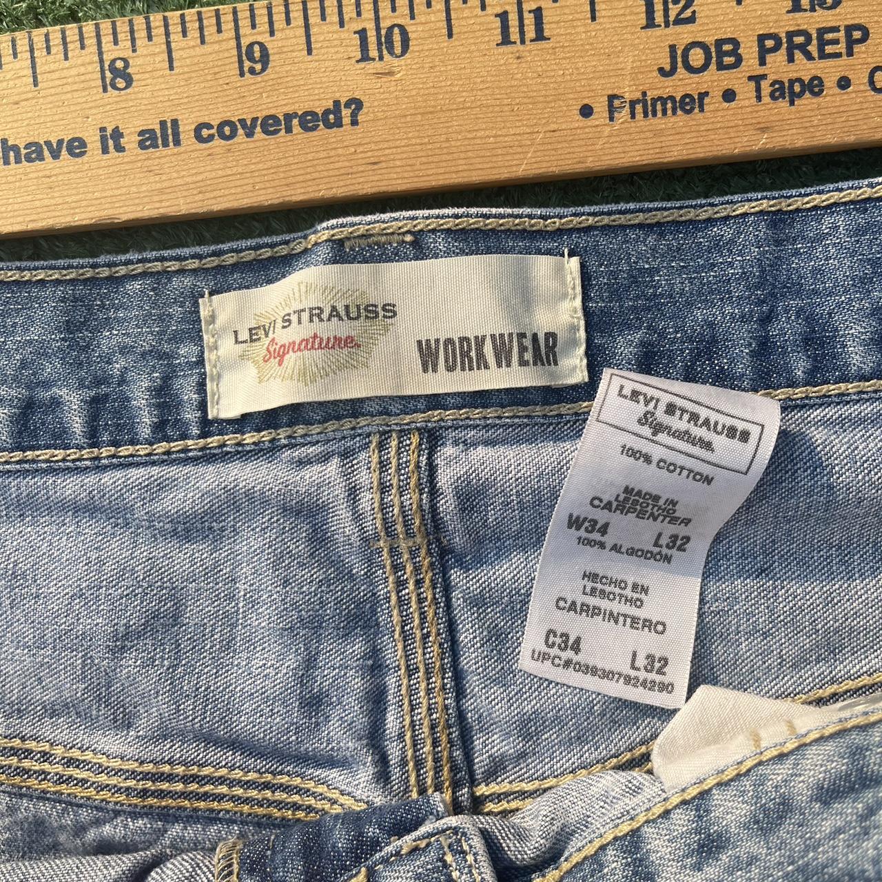 Vintage Blue Wash Levi Dungaree Fit Carpenter Jeans... - Depop