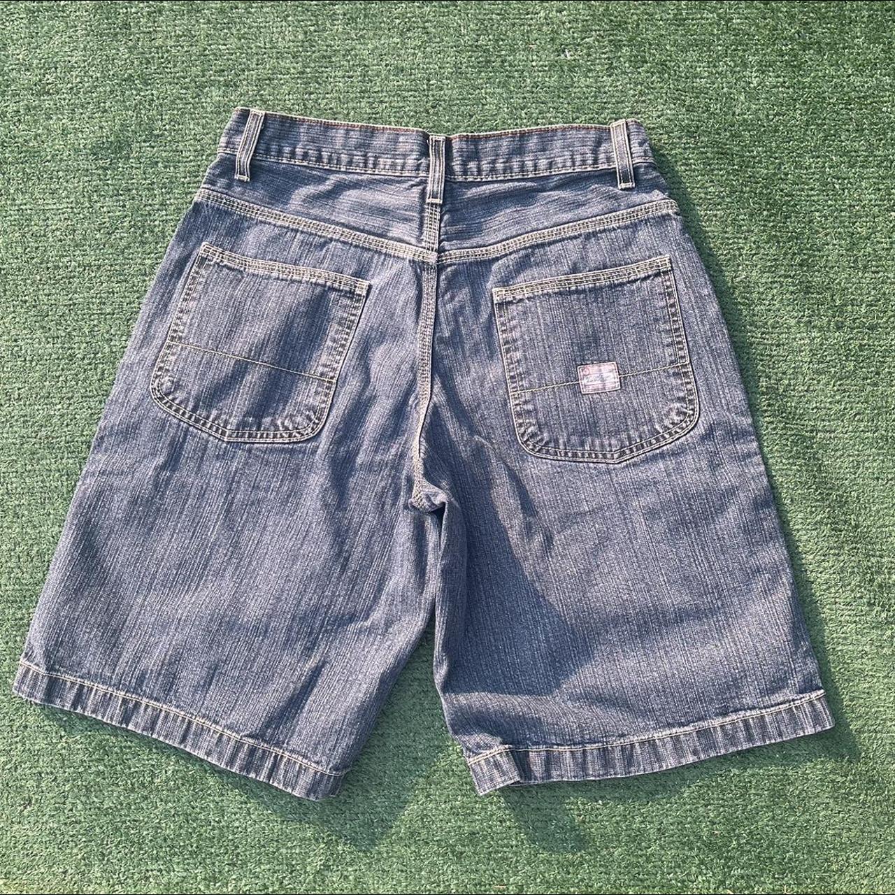 Vintage Blue Wash Levi Husky Jean Shorts Waist... - Depop