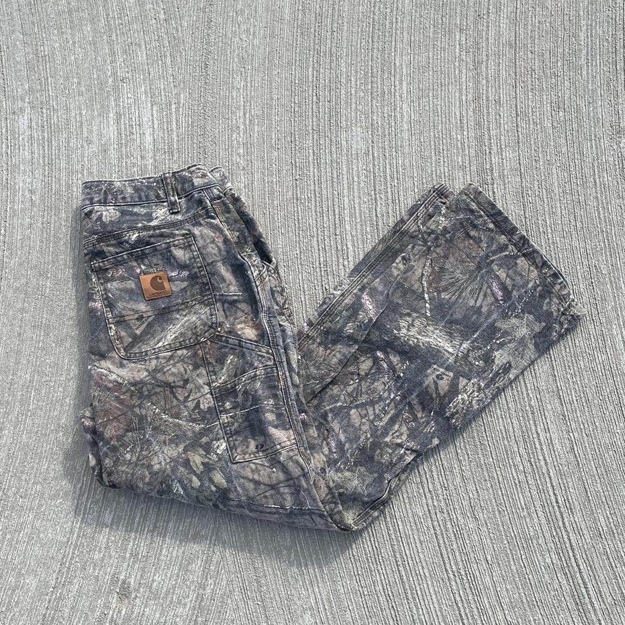 Vintage Camo Carhartt Carpenter Pants Waist... - Depop