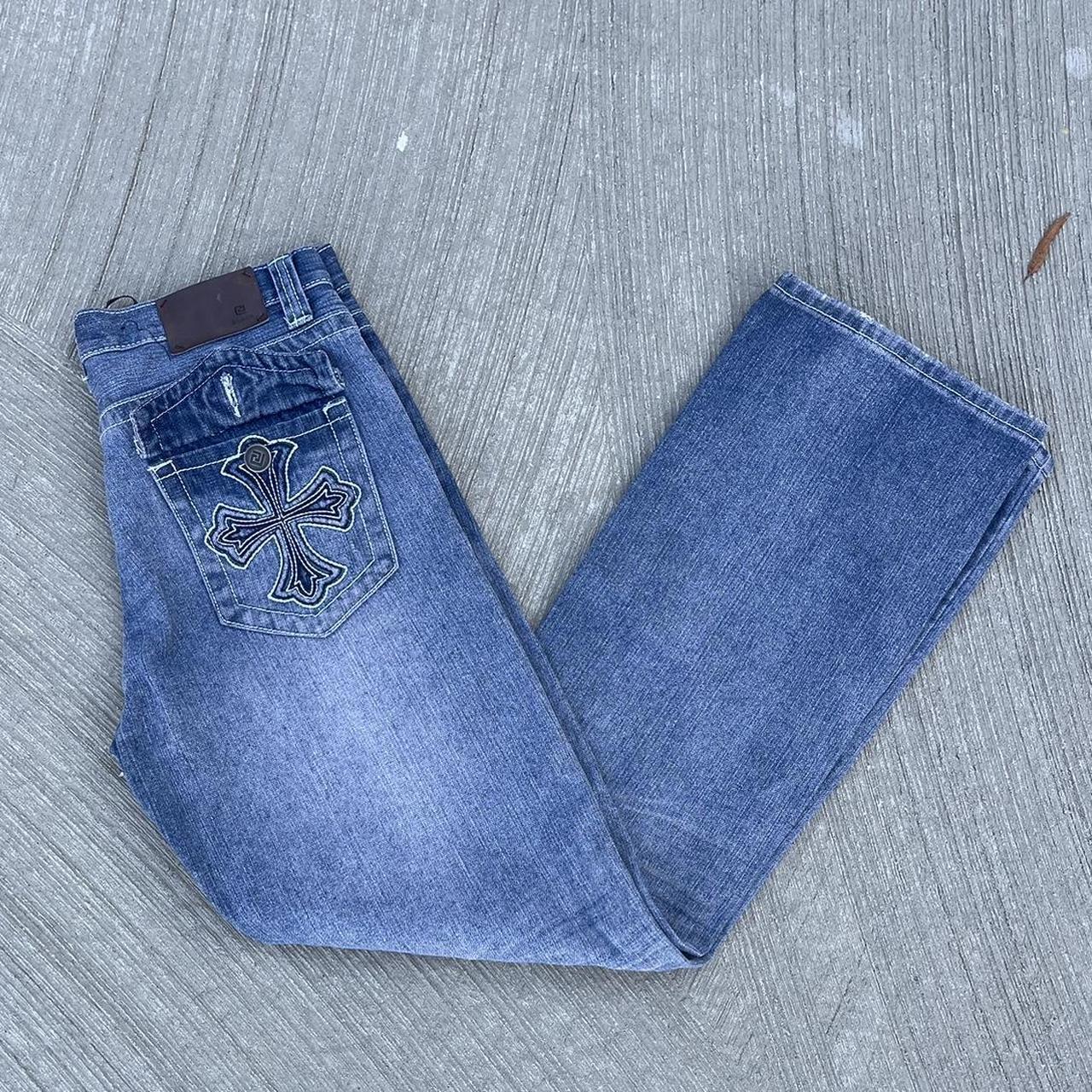 Vintage Affliction Style Jeans Waist 30” Length... - Depop