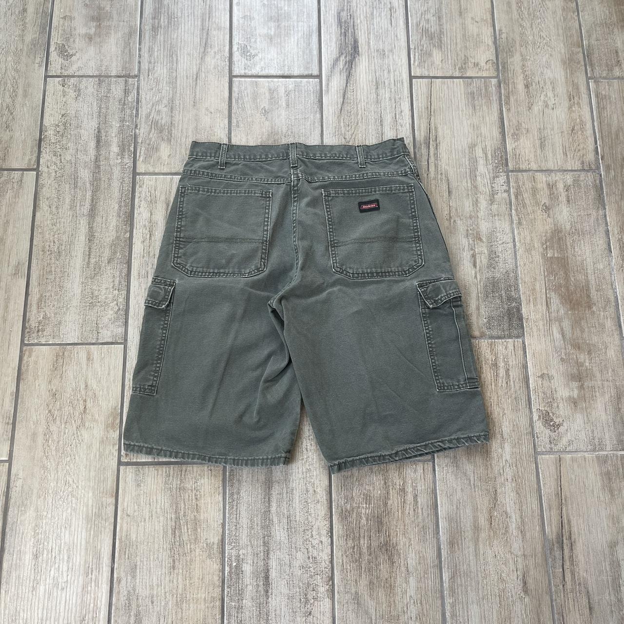 Vintage Olive Green Dickie Cargo Shorts Waist... - Depop