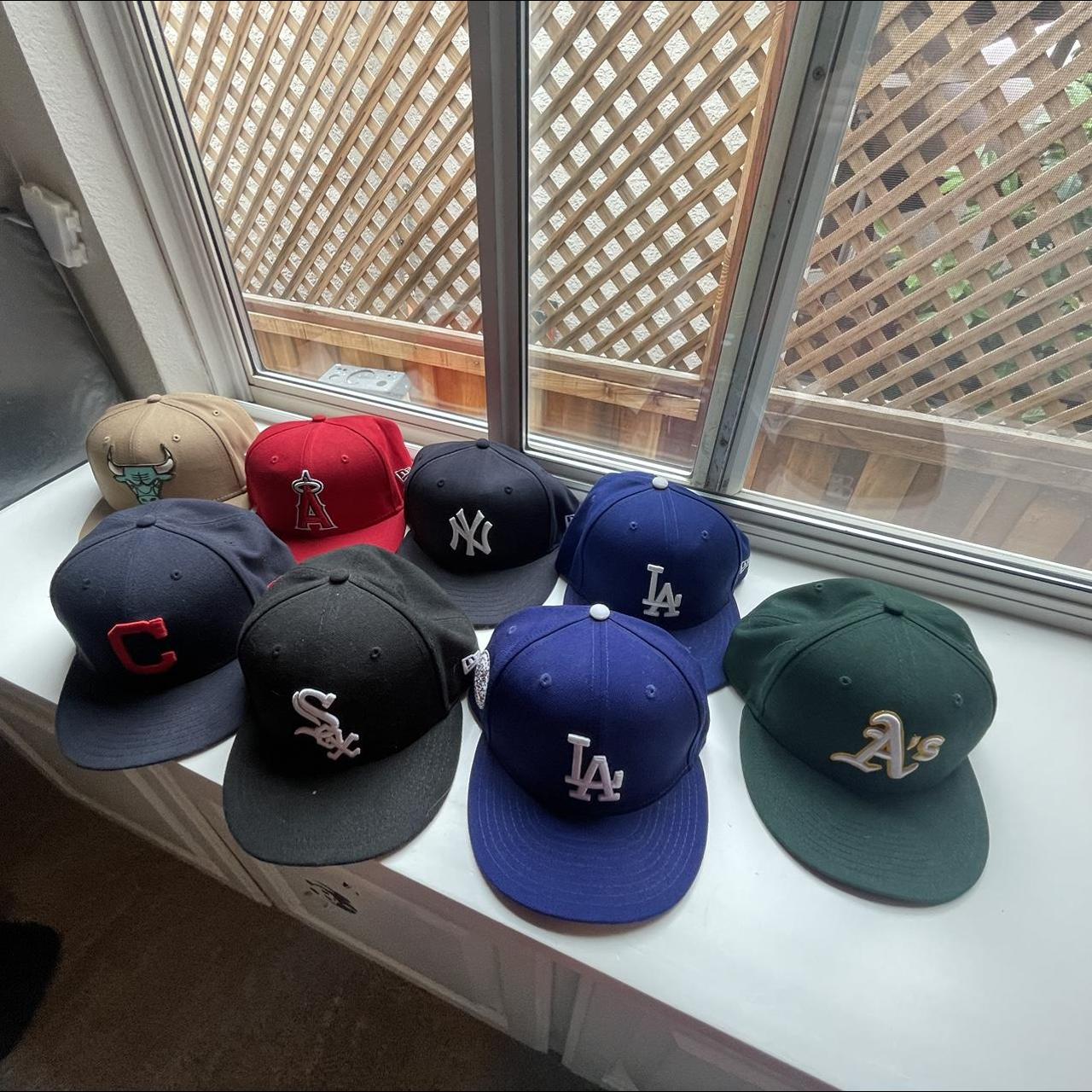 FITTED HATS, they are all size 7 1/4, all in good... - Depop