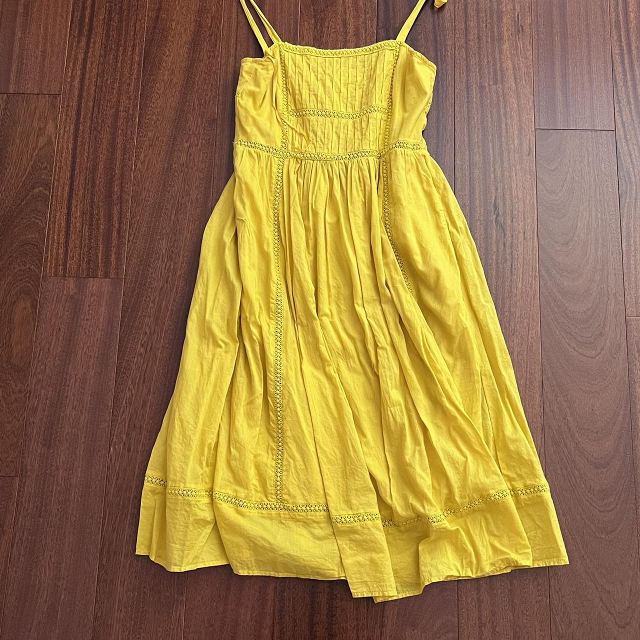 J.Crew Women's Yellow Dress | Depop