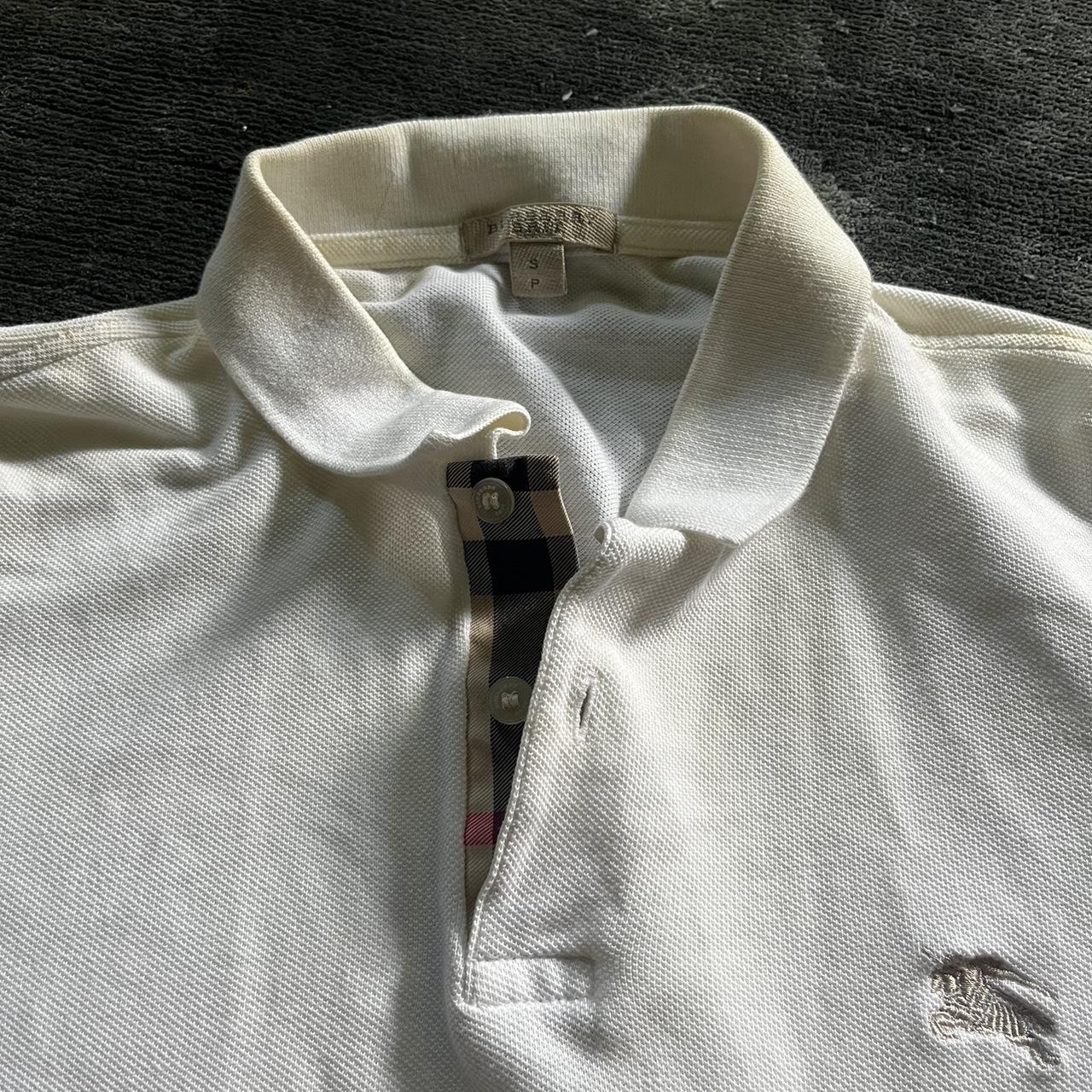 Burberry London men's sale white polo shirt size small