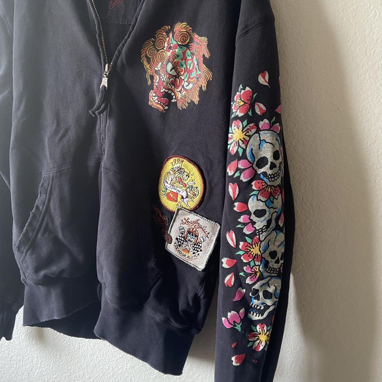 Ed Hardy Men's Black Jacket | Depop