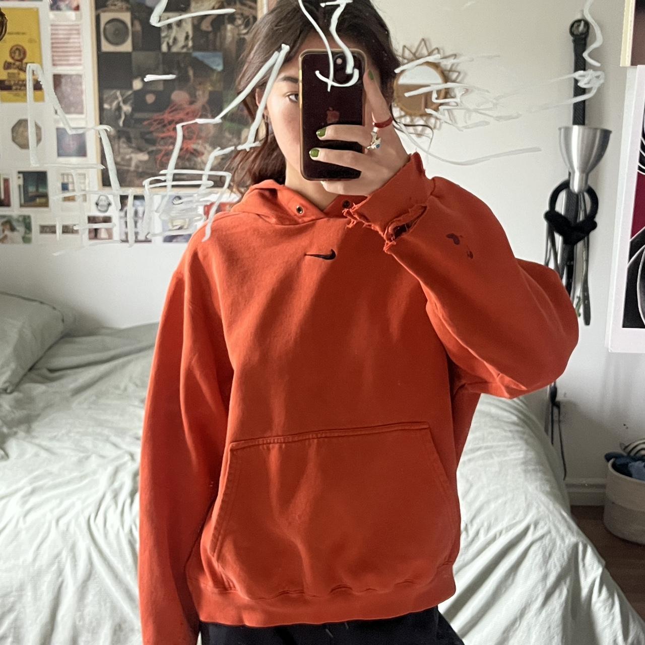 Vintage orange nike hoodie sale