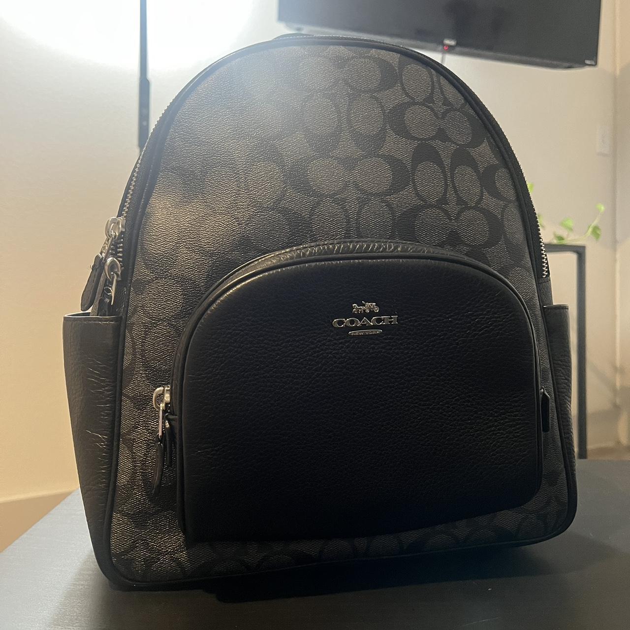 Coach Court Backpack In Signature Canvas Black,... - Depop