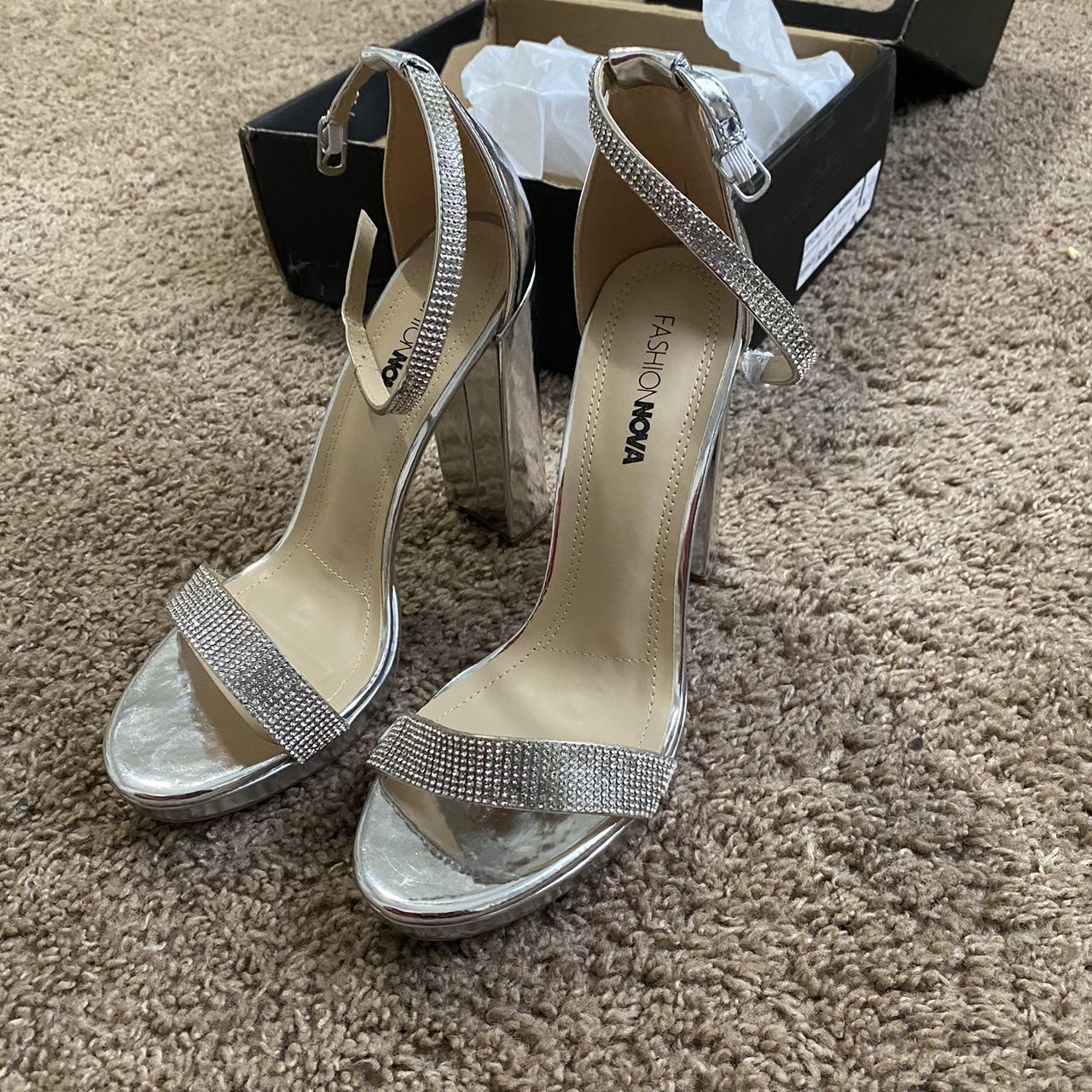 Silver heels hot sale fashion nova