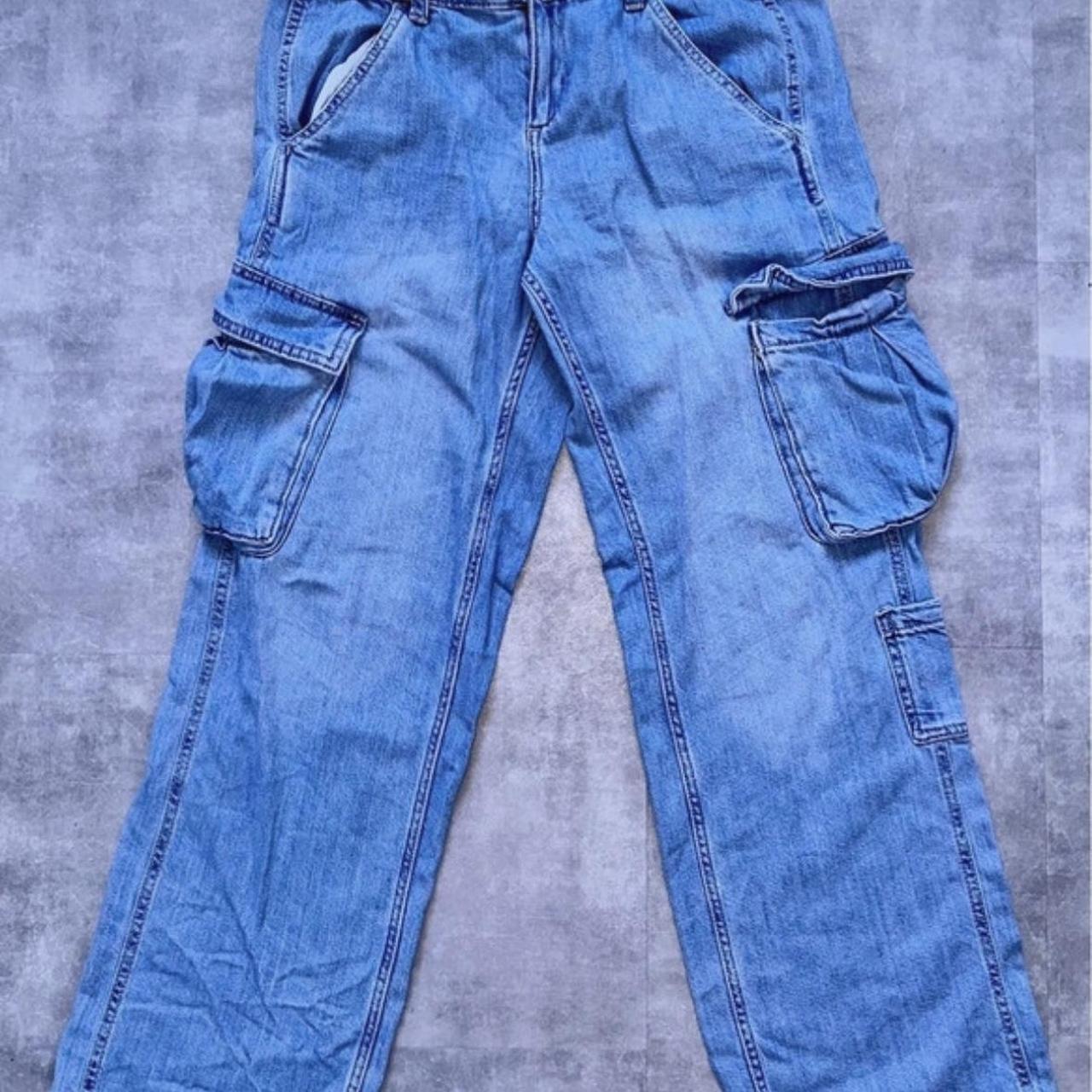 H&M jean cargos Oversized - Denim style Size 10 - Depop