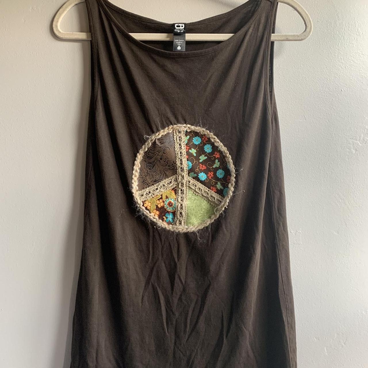 alternative apparel vintage soft women’s brown tank... Depop