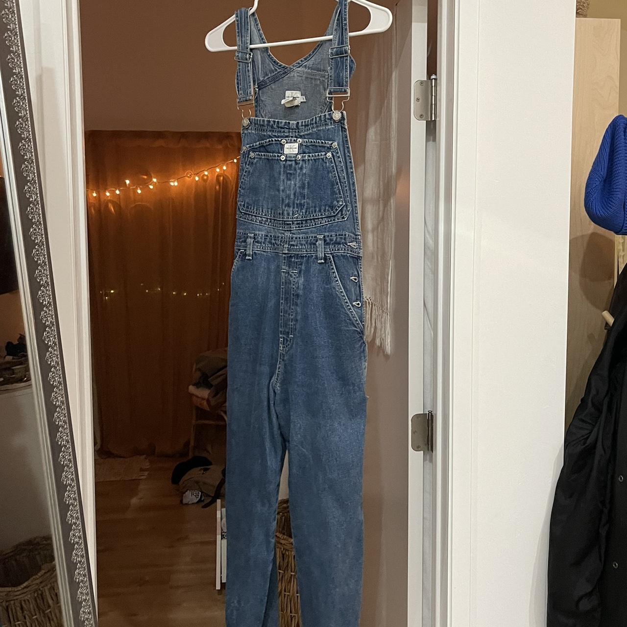 Vintage cut off Calvin Klein overalls - Depop