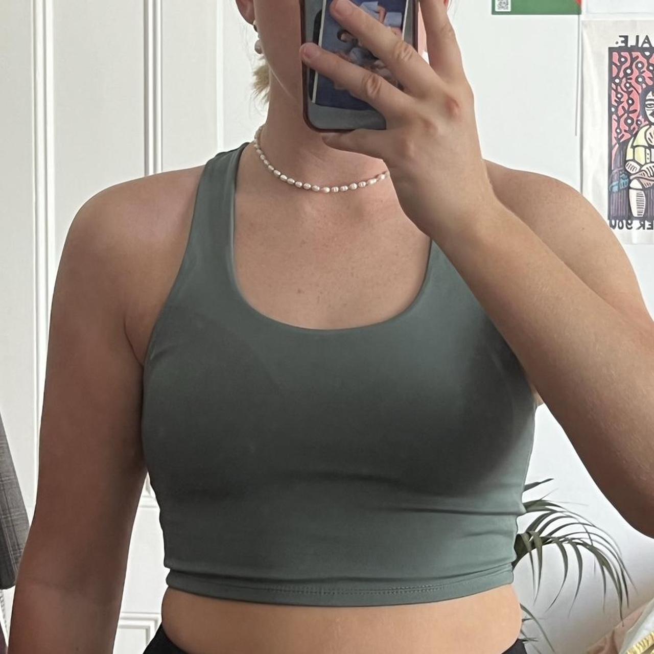 SportsGirl Active racer back crop tops Green AND... Depop