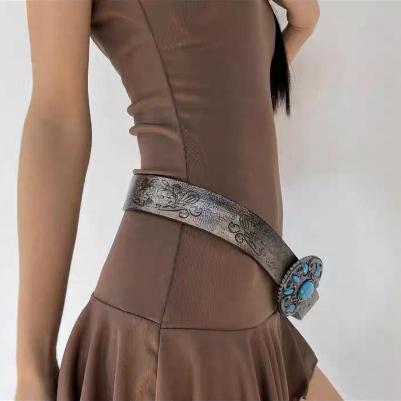 Women's Blue and Brown Belt (4)
