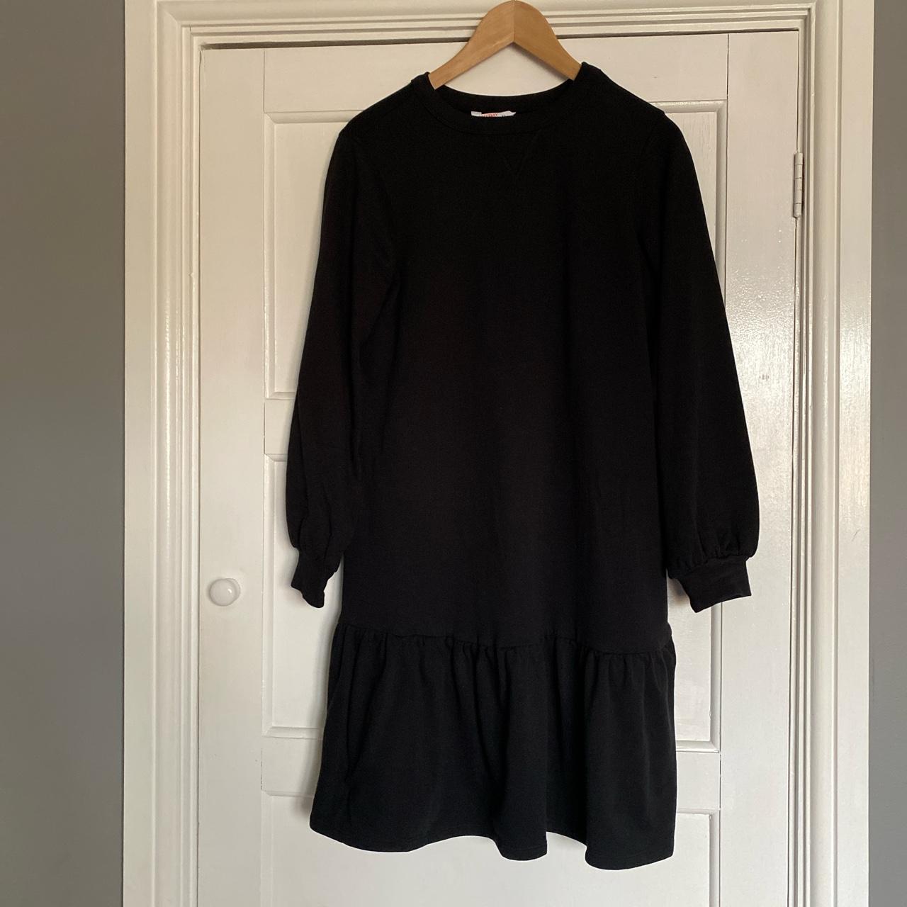 Anyday by John Lewis black mini sweatshirt dress.... Depop
