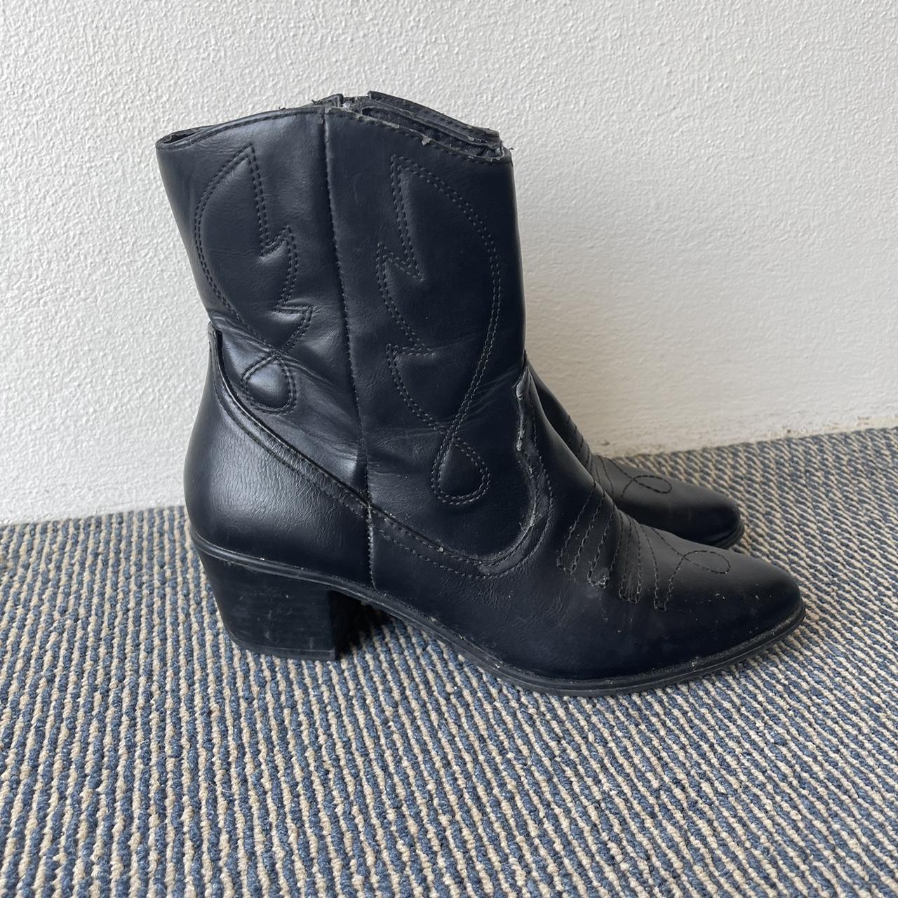 high black cowboy boots