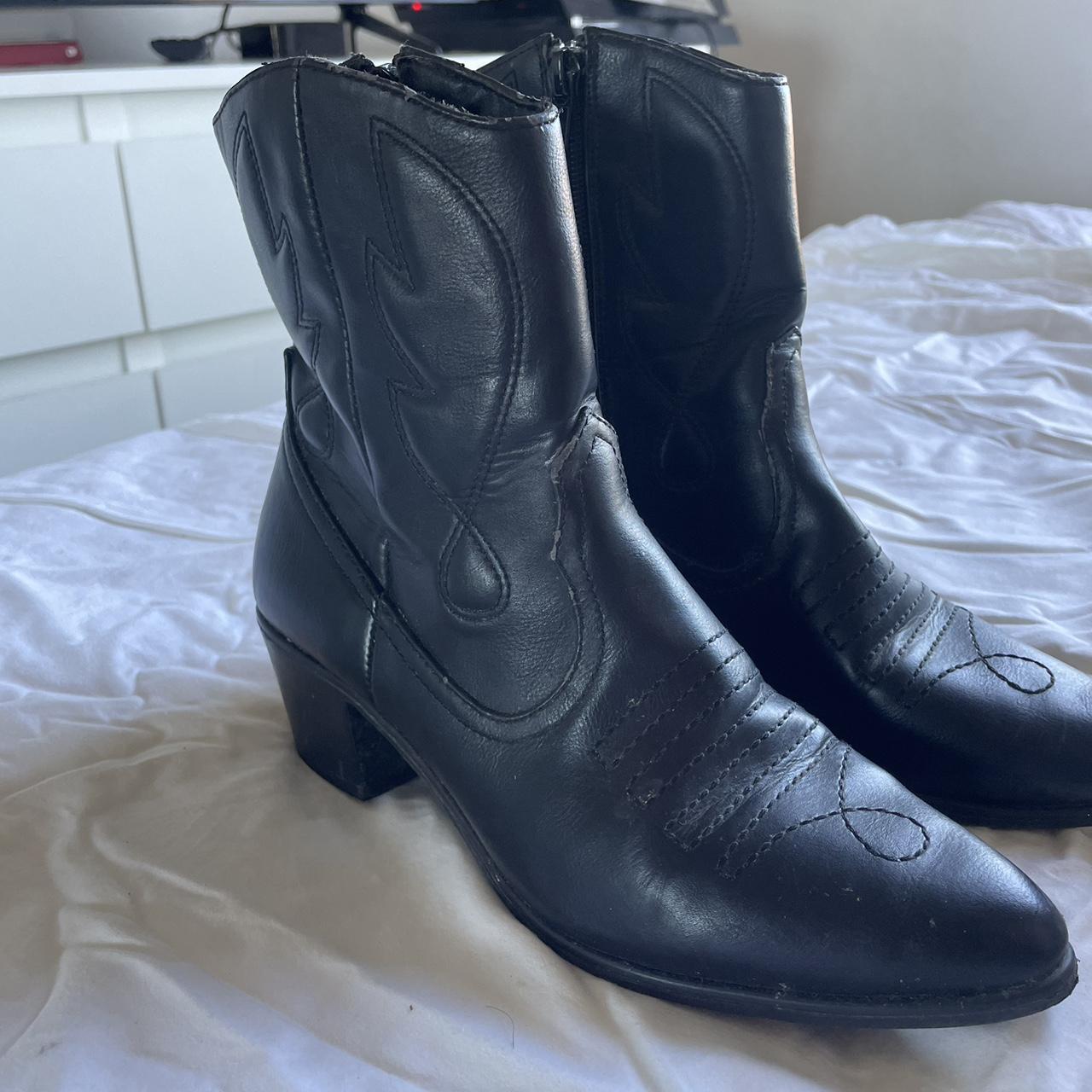 high black cowboy boots