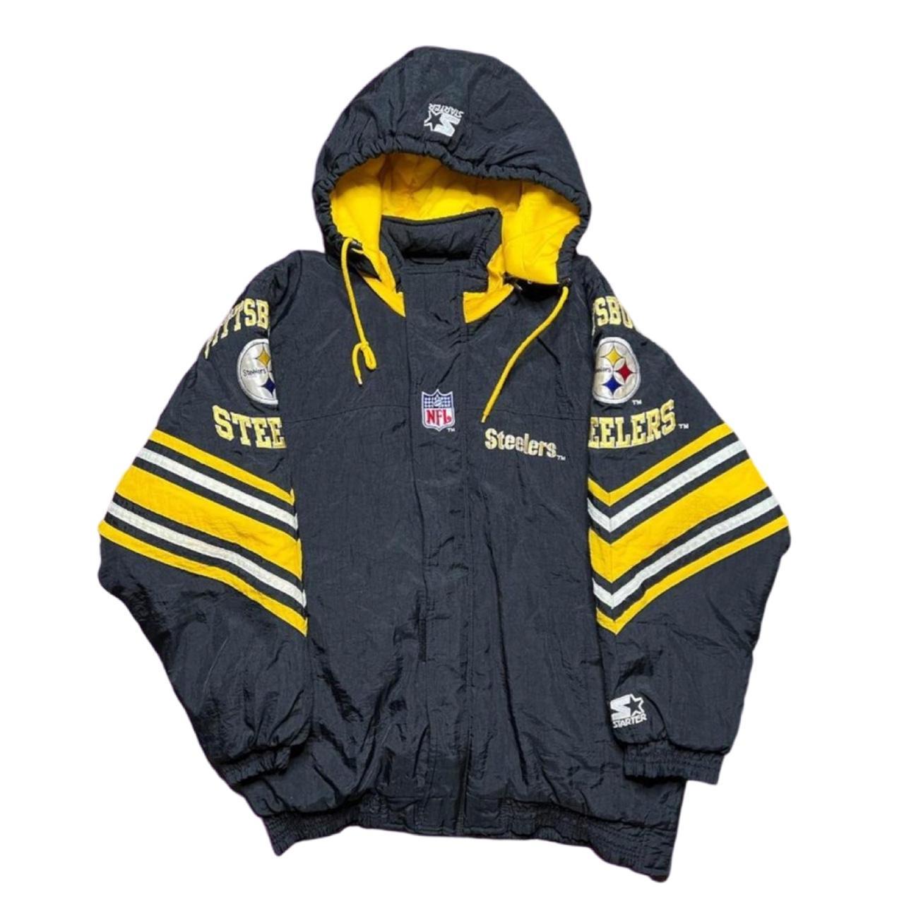 Starter Satin White Pittsburgh Steelers Throwback D-Line Jacket - Jackets  Expert