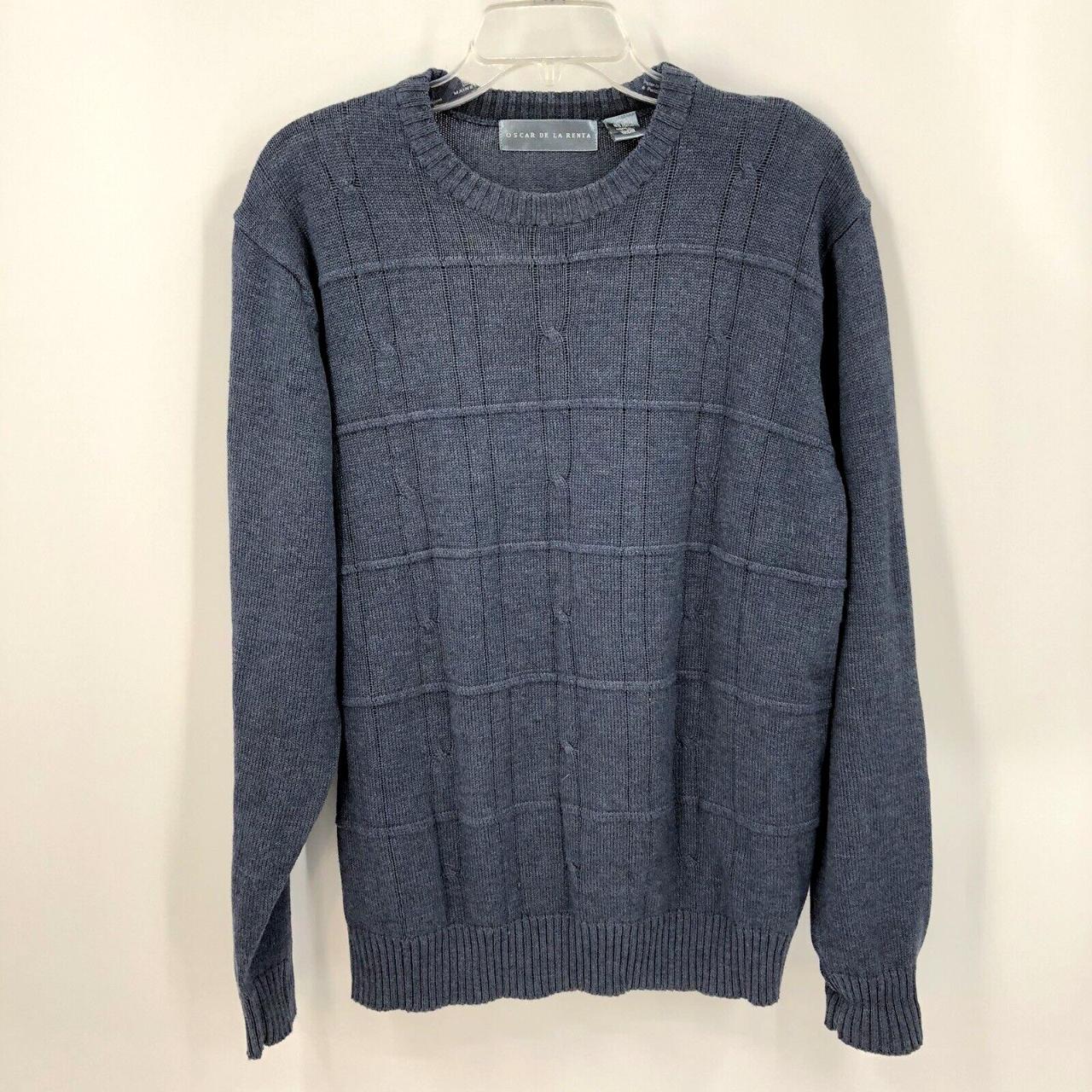 Oscar purchases de la renta blue knit Sweater