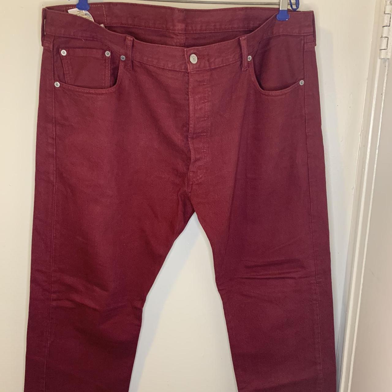 Mens burgundy levis store jeans