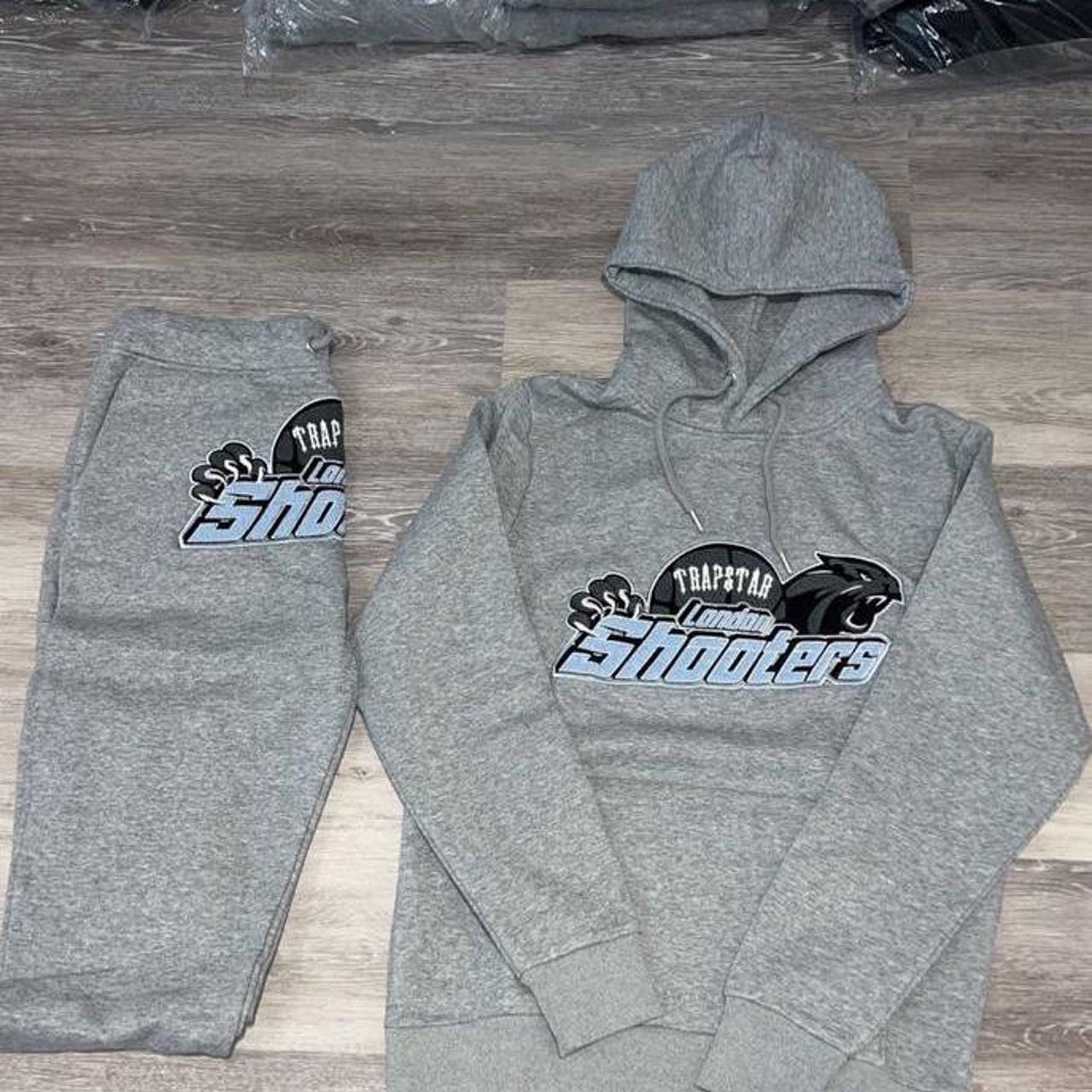 Trapstar London Shooters Grey Sky Blue Tracksuit Depop