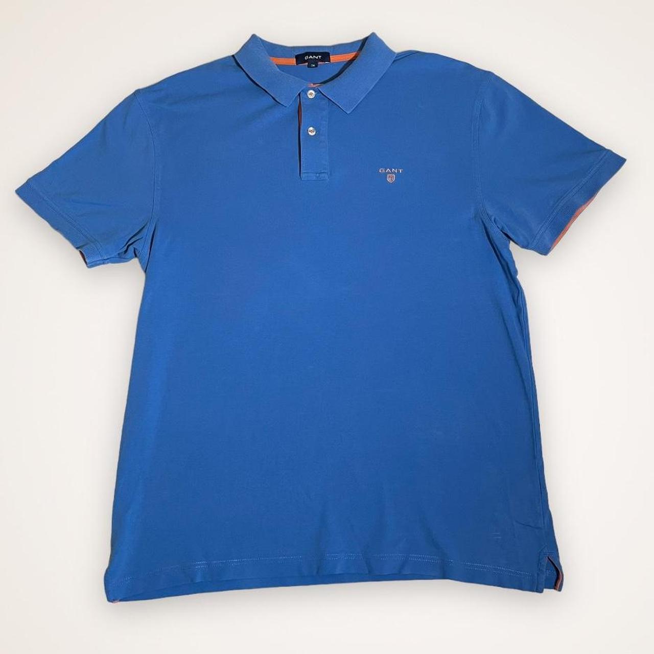 GANT Men's Blue and Orange Polo-shirts | Depop