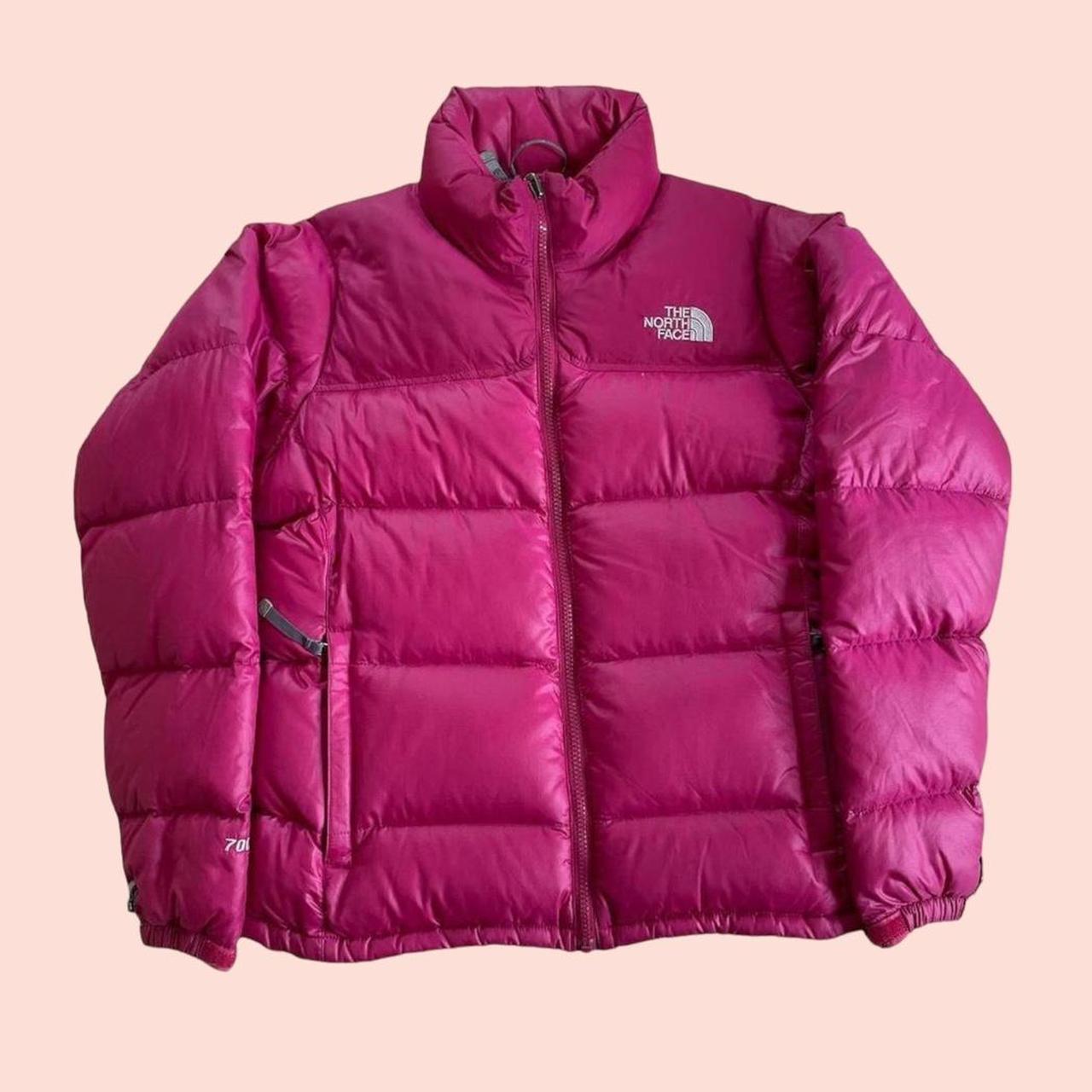 The North Face Nupste 700 pink puffer jacket -Size:... - Depop