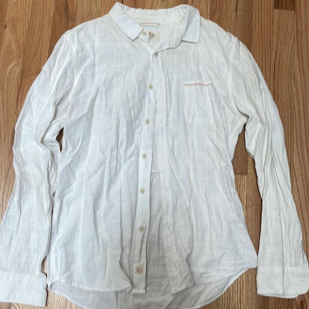 Marine Layer Men's White Shirt | Depop