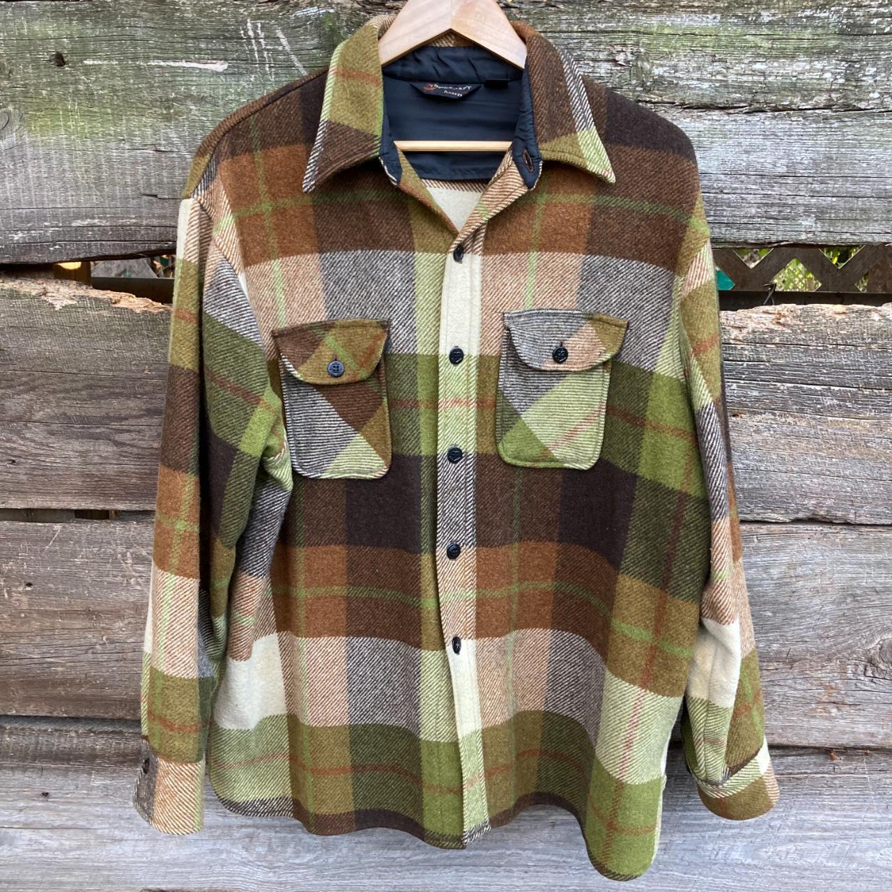 JCPenney Men's Brown and Green Jacket Depop