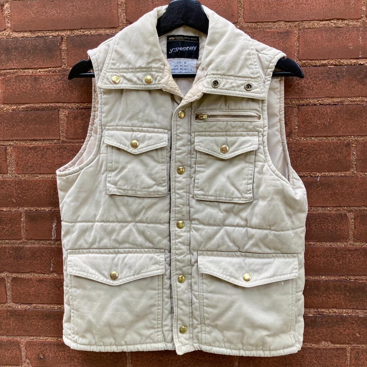 JCPenney Men's Cream Gilet Depop