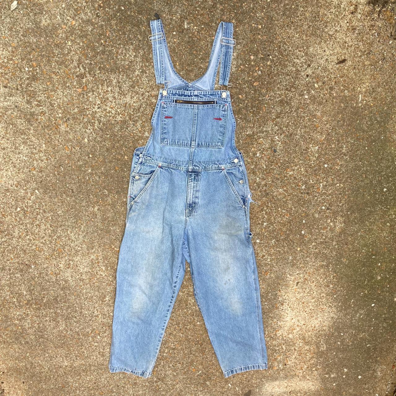 Faded Glory Men's Blue Dungarees-overalls | Depop