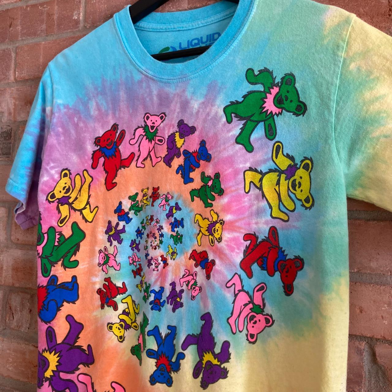 Grateful Dead Spiral Trippy Bears Tie Dye Tee