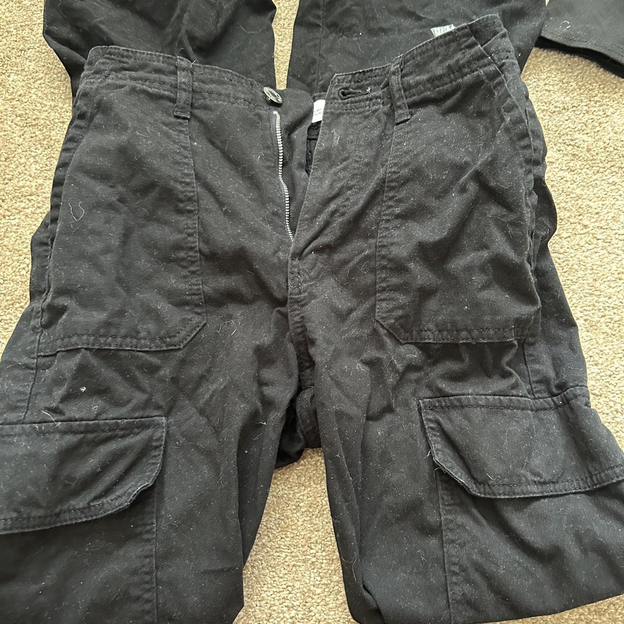 🛍️Zara black cargo trousers 🛍️size XS 🛍️Zara 🛍️open to... - Depop