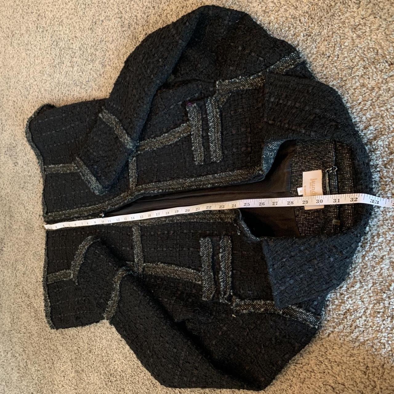 Laundry by Shelli Segal Men's Black and White Jacket Depop