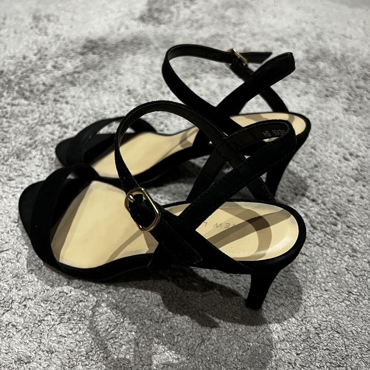 Black strappy suede new look heels - Size 5 #heels... - Depop