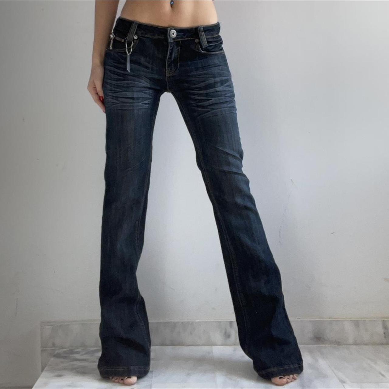 Punkyfish Women's Navy Jeans | Depop