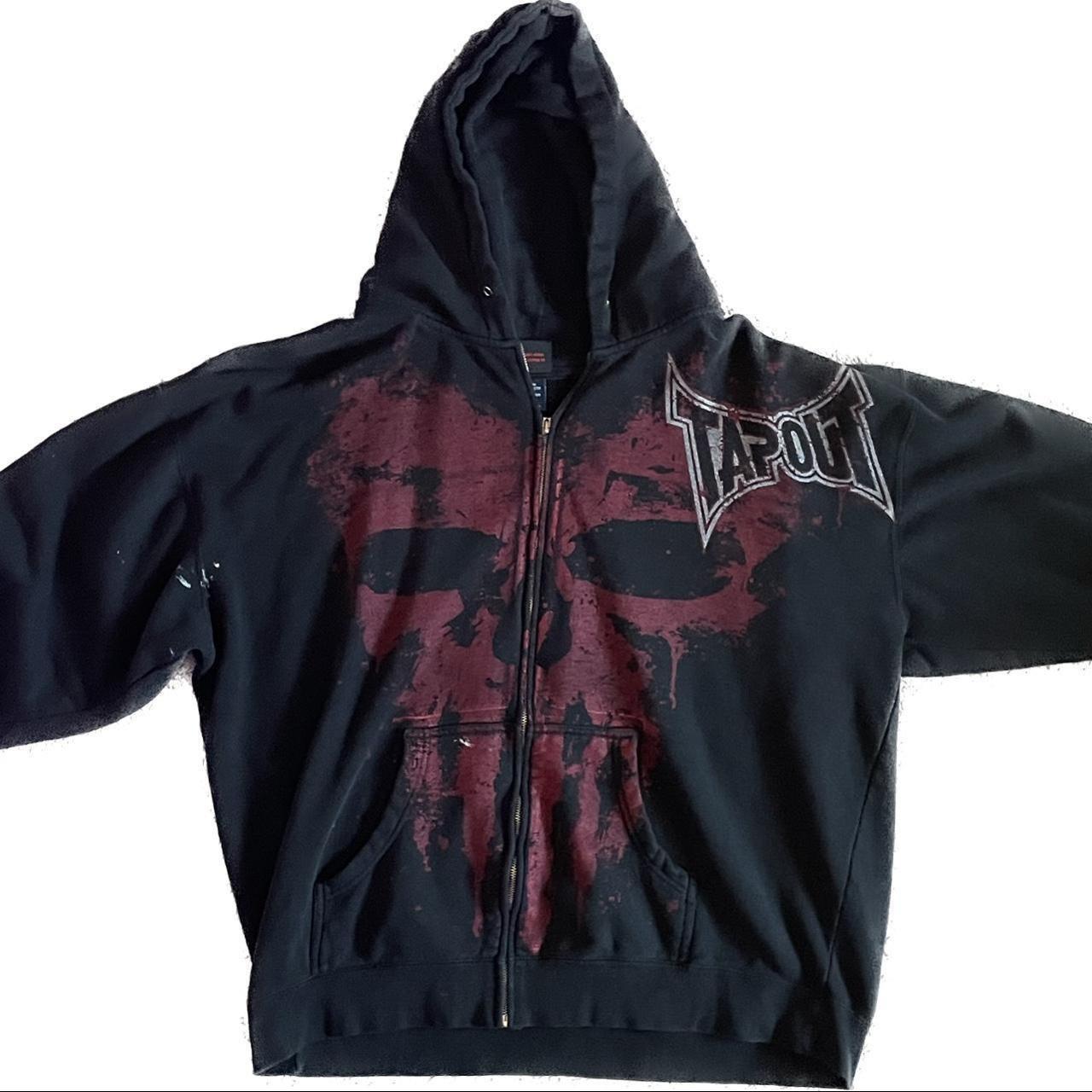 “Tapout” Vintage Red Skull Y2K Zip Up Size: XXL... - Depop