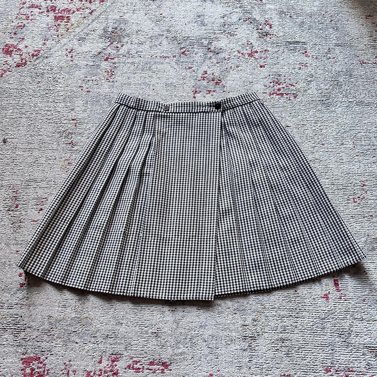 Grey houndstooth clearance pleated skirt