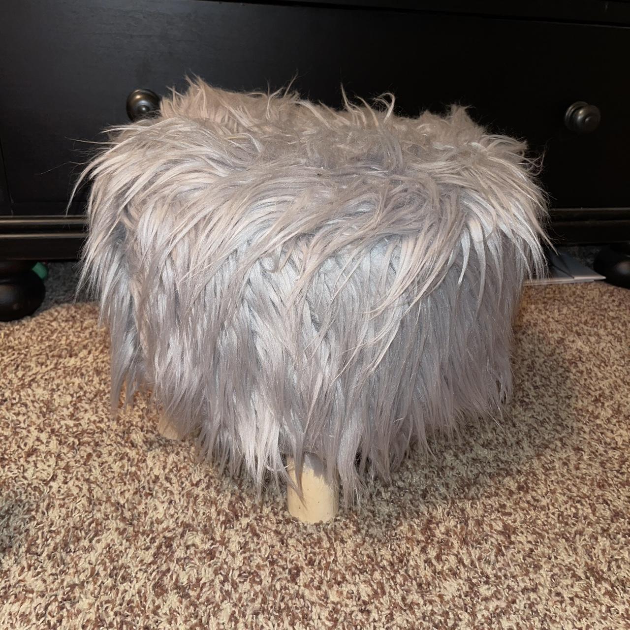 Faux fur deals stool target