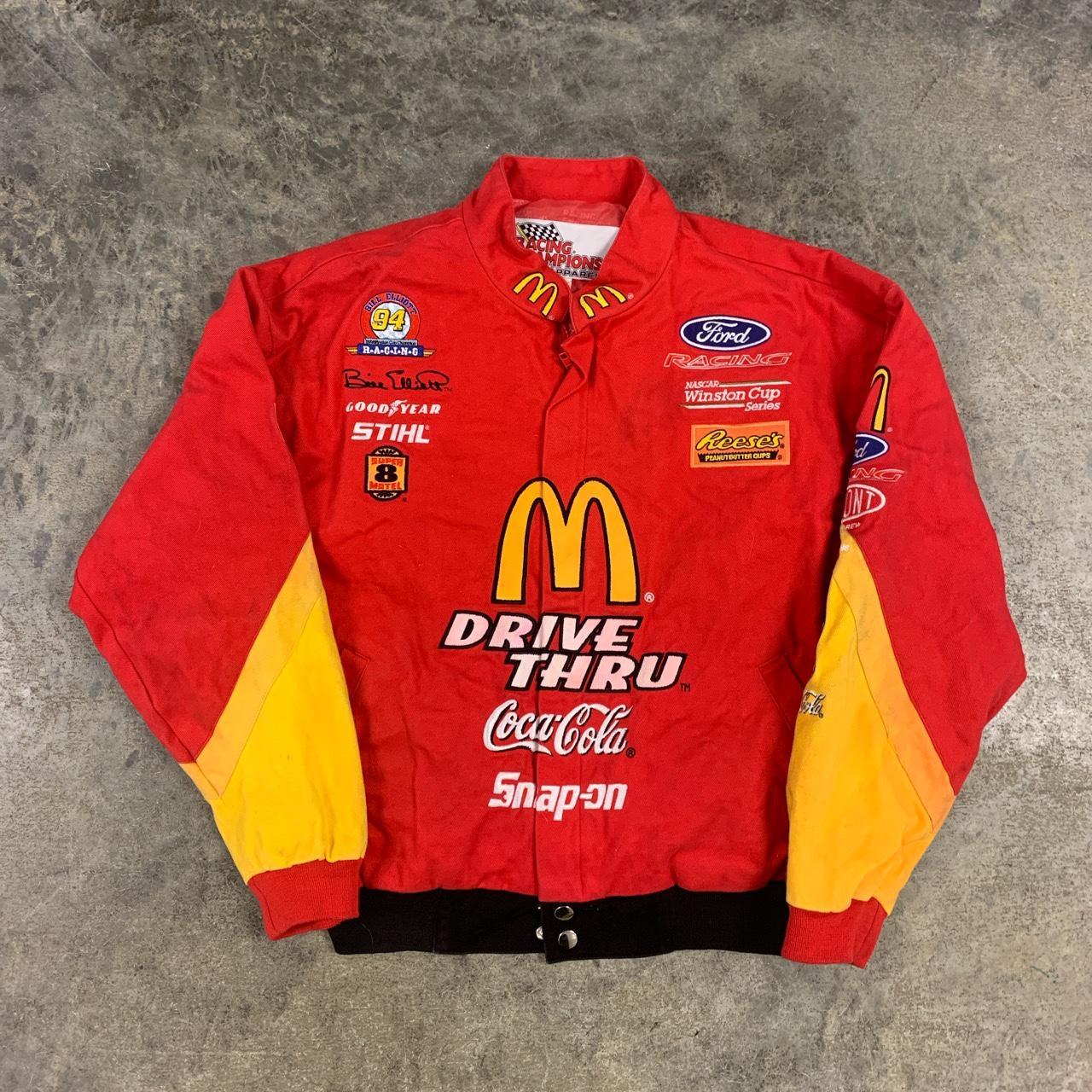 Vintage Bill Elliott McDonald’s NASCAR Jacket Some... - Depop