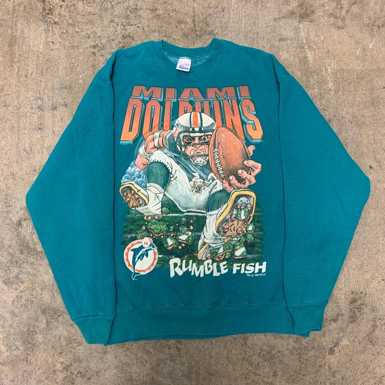 Vintage, Shirts, Miami Dolphins Vintage Salem Sportswear Crewneck  Sweatshirt Size Xl