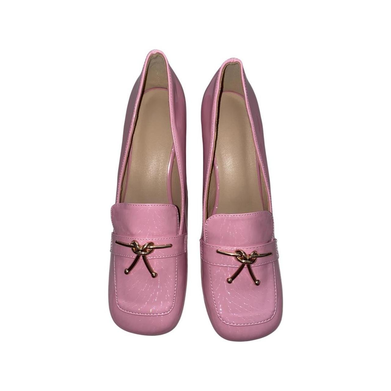 Women's Pink Loafers Depop