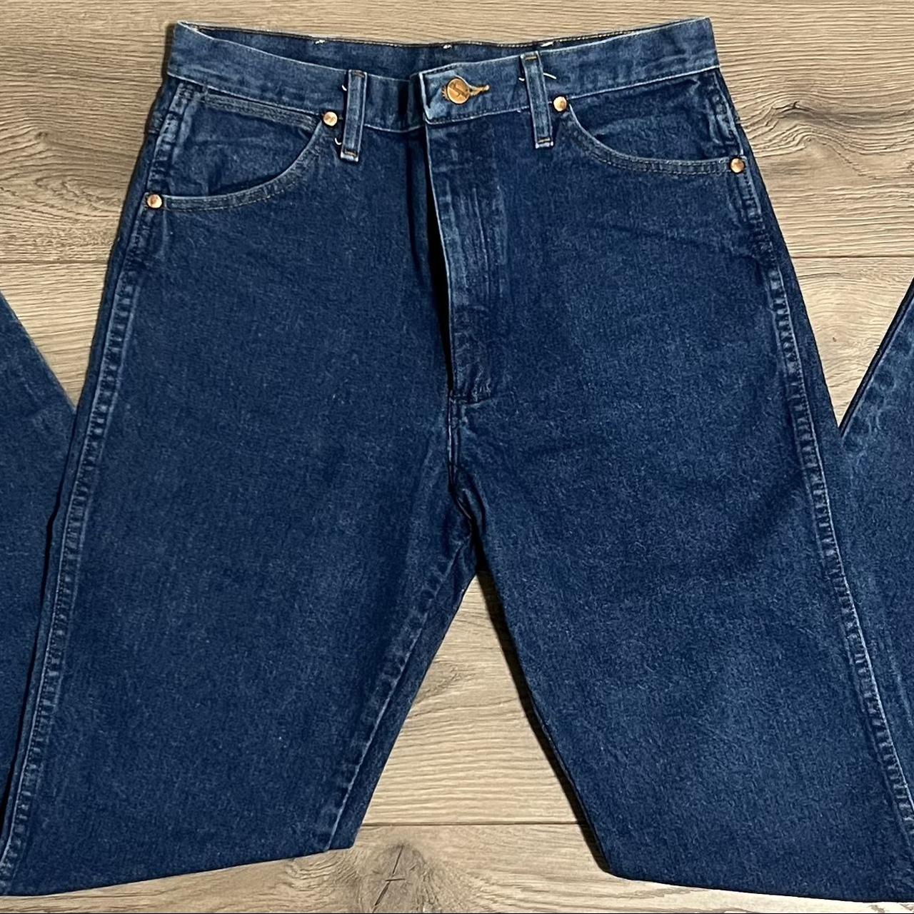 Wrangler Men's Navy Jeans | Depop